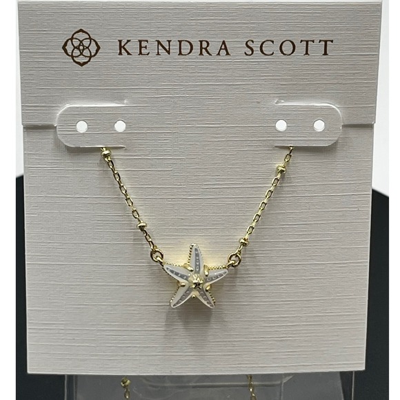 Kendra Scott Jewelry - Kendra Scott Parker Starfish Gold Short Mother of Pearl Pendant Necklace New